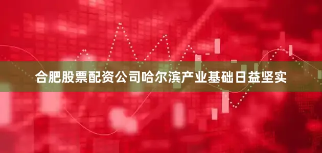 合肥股票配资公司哈尔滨产业基础日益坚实